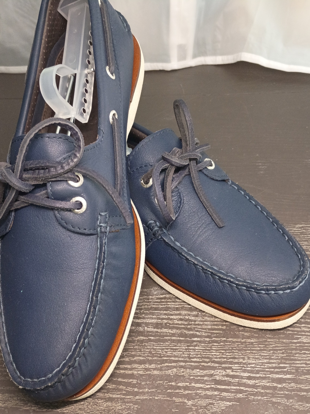 Sperry GOLD CUP Men's 9M Navy Blue Leather Boat Shoes. Like NEW!!!